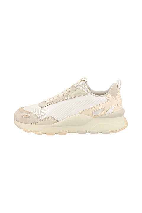Puma, Спортни обувки с нисък профил RS 3.0 Soft с велур, Бял, 6
