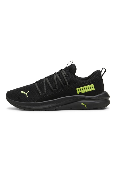 Puma, Pantofi cu logo contrastant pentru alergare Softride One4all, Verde lime/Negru