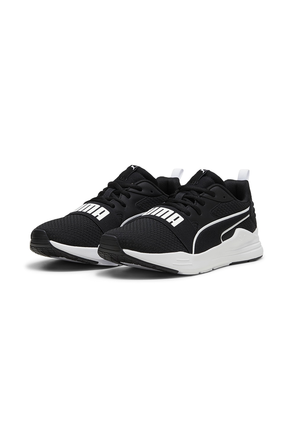 Puma, Pantofi sport din material textil cu logo Wired Run Pure, Negru ...