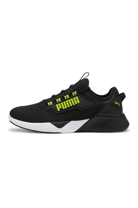 Puma, Pantofi unisex din material textil pentru alergare Retaliate 2, Verde neon/Negru