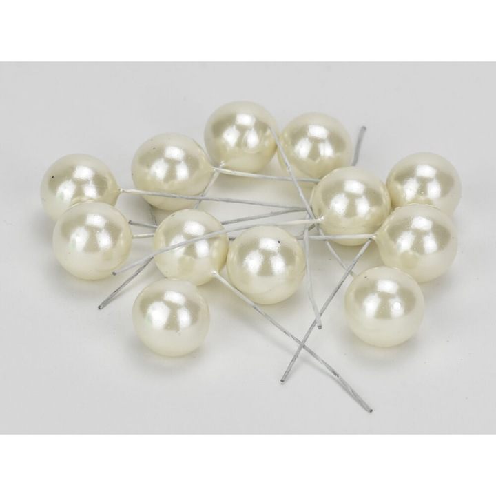 Accesoriu decorativ perla boabe mare 12 buc/pachet