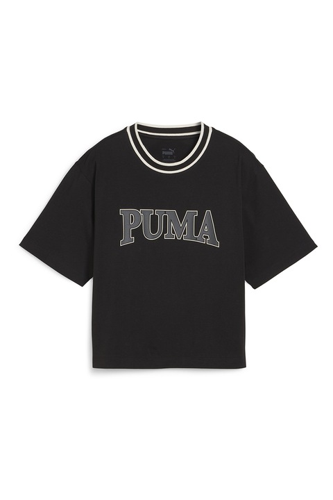 Puma, Tricou cu imprimeu logo Squad, Negru