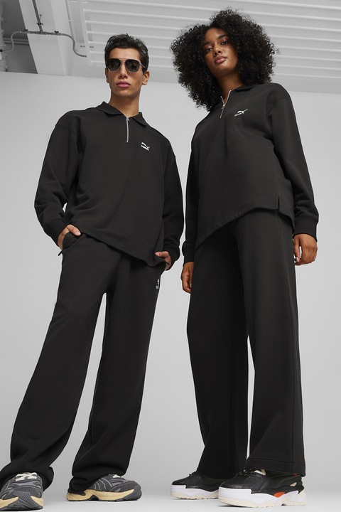 Puma, Унисекс суитшърт Better Classic с къс цип, Черен