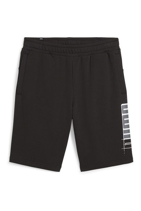 Puma, Pantaloni scurti cu logo Essentials+, Negru
