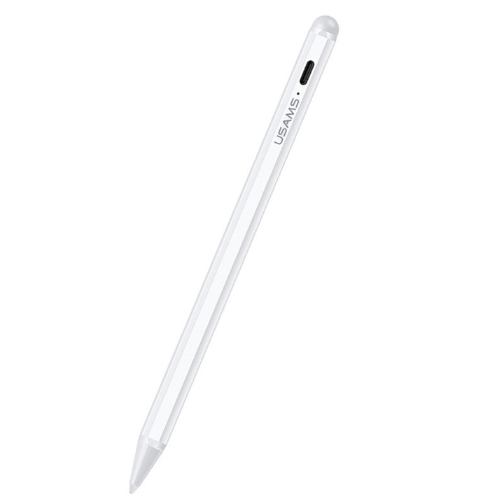 Stylus Pen activ, port incarcare USB-Type-C, 140 mAh, palm rejection, cablu inclus, Alb