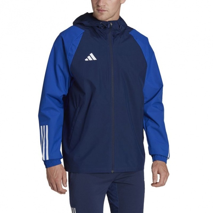 Спортно мъжко яке, Adidas, Полиестер, Синьо, 2XL INTL