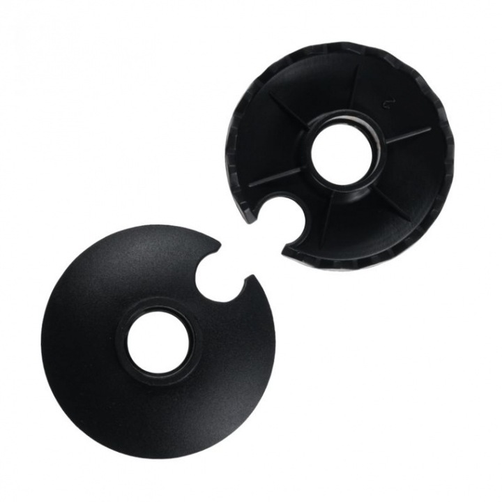 Set 2 placi pentru bete de trekking, Alpinus, Fibra de carbon, Negru