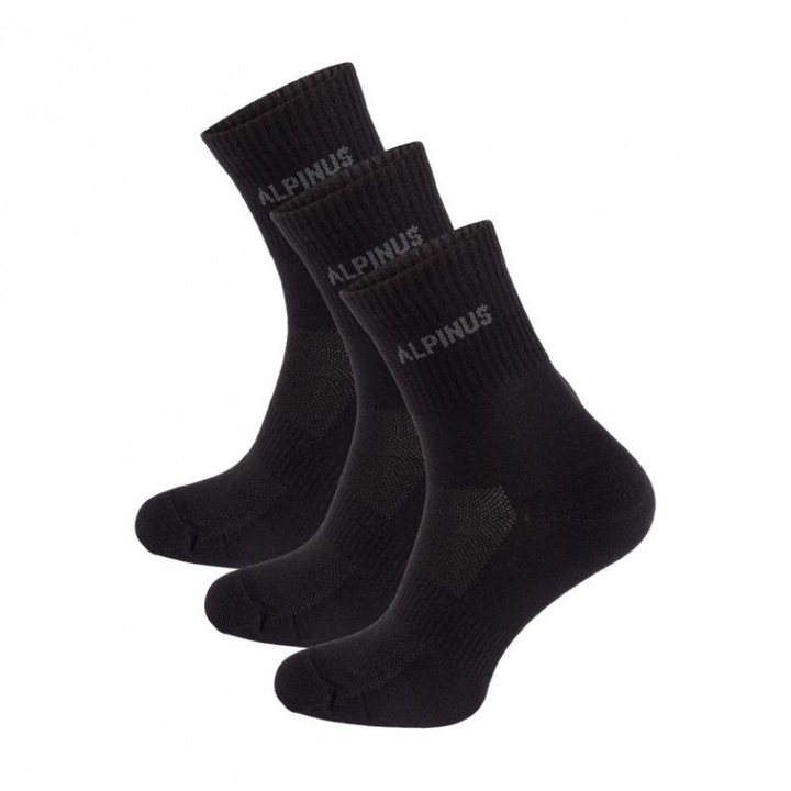Set 3 perechi de soete, Alpinus, Negru, 35-38 EU