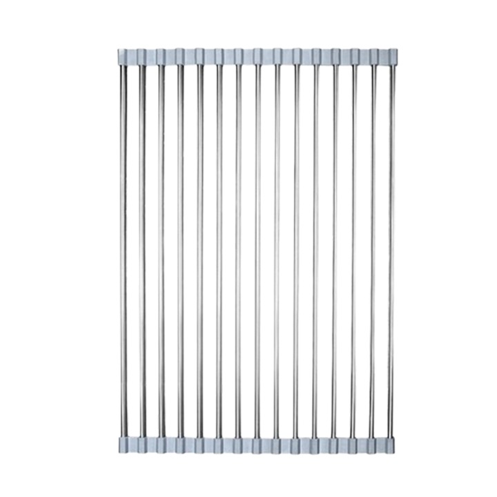 Scurgator vase, Senmase, ABS/Silicon/Otel inoxidabil, Pliabil, 37x30cm, Argintiu/Gri