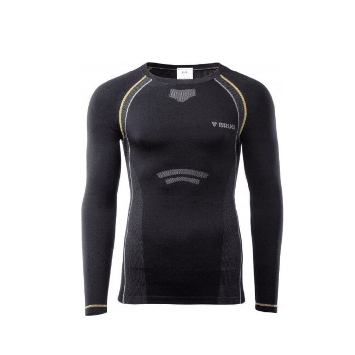 Термо блуза за мъже, Brugi, Полиестер, Черна, L/XL