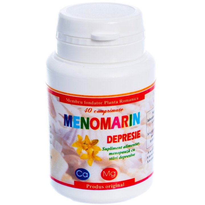 Supliment MenoMarin Depresie, reduce starile depresive si efectele secundare ale menopauzei, 40cp, Laboratoarele Elidor Pontica