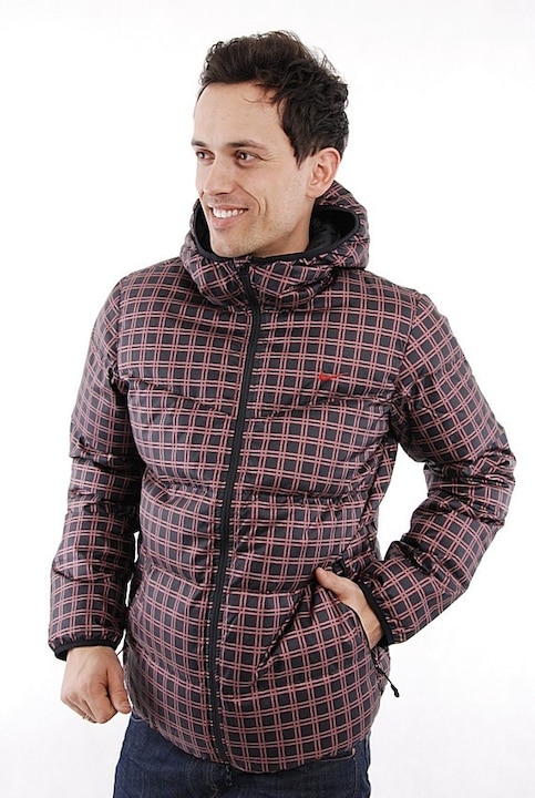 Мъжко яке Nike, стандартна кройка, гъши пух, черно, полиестер, S INTL