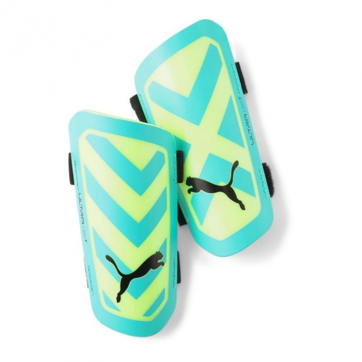 Set 2 Protectii fotbal, Puma, Verde, XXS