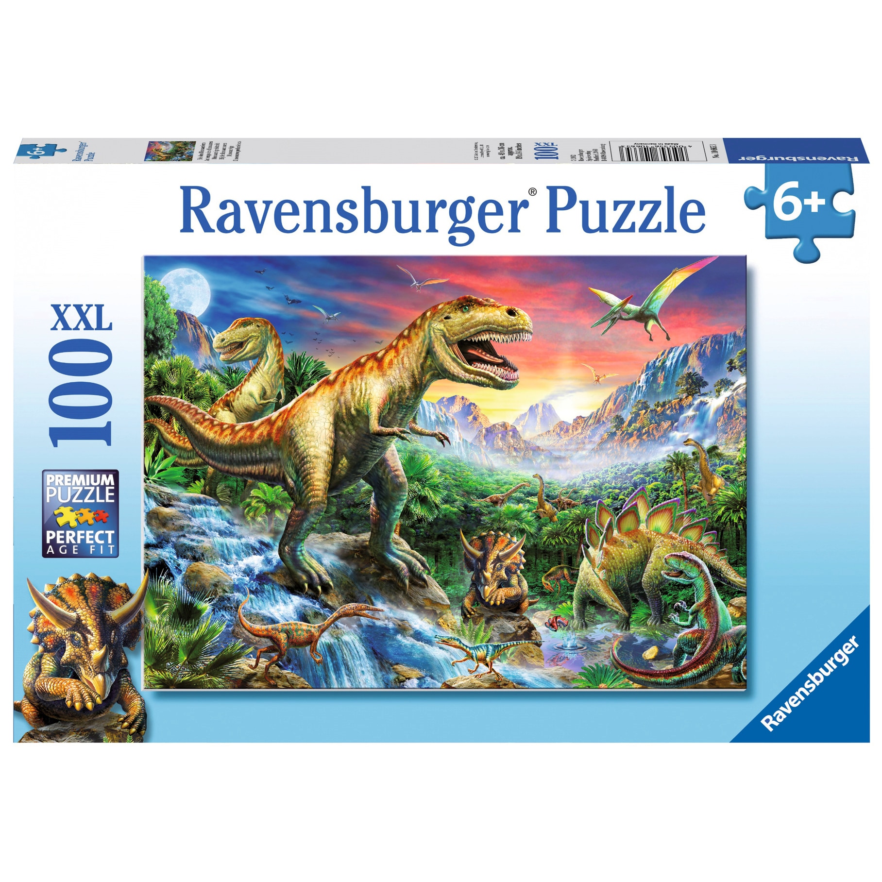 Puzzle Ravensburger XXL - Epoca dinozaurilor, 100 piese