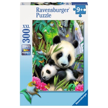 Puzzle Ravensburger XXL - Ursi panda, 300 piese Puzzle Ravensburger XXL - Ursi panda, 300 piese