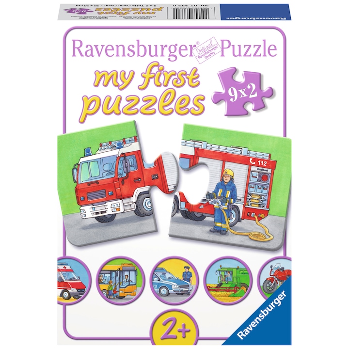Пъзел Ravensburger Превозни средства, 9x2 части