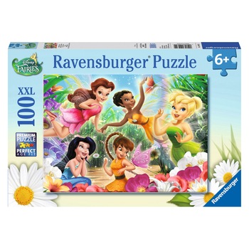 Puzzle Ravensburger XXL - Disney Fairies, 100 piese Puzzle Ravensburger XXL - Disney Fairies, 100 piese