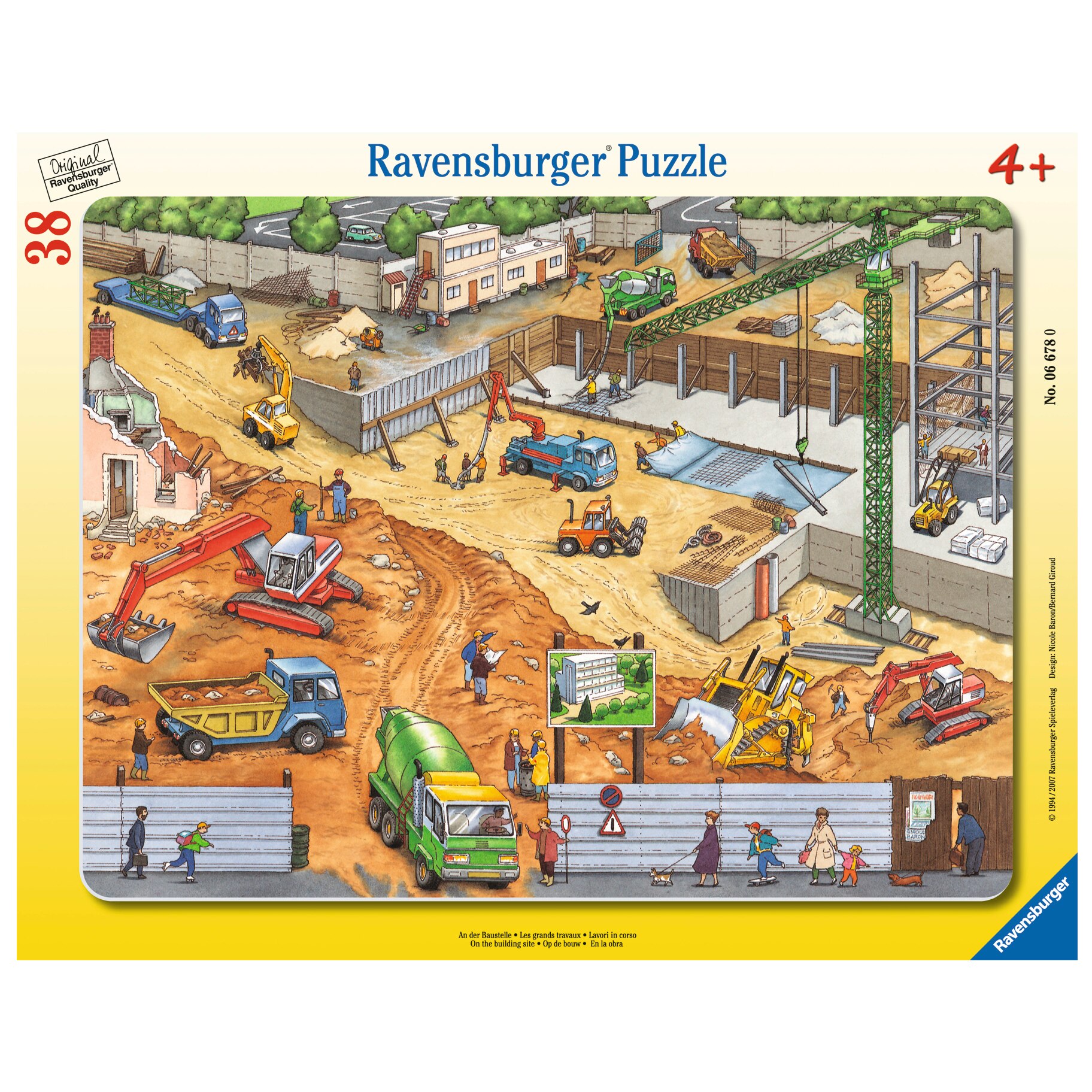 Puzzle Ravensburger Constructii pe santier, 38 piese