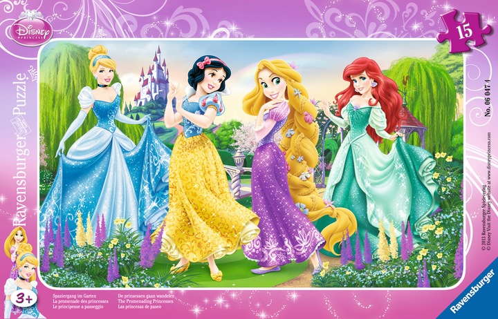 Пъзел Ravensburger Принцесите на Disney на разходка, 15 части