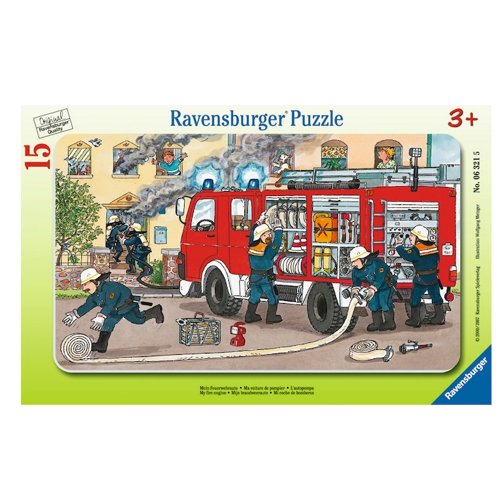 Ravensburger puzzle, Tűzoltóautó, 15 db