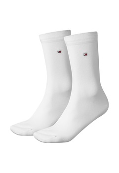 Tommy Hilfiger, Set de sosete lungi - 2 perechi, Alb Tommy Hilfiger, Set de sosete lungi - 2 perechi, Alb