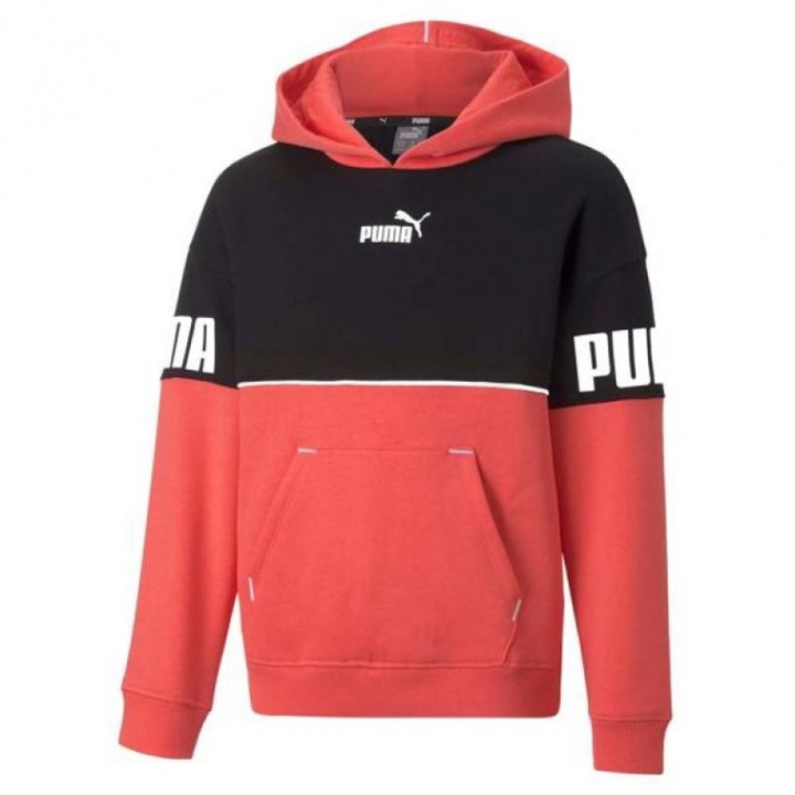 Детски суичър, Puma, Памук/Полиестер, Черен/Оранжев, Черен/Оранжев