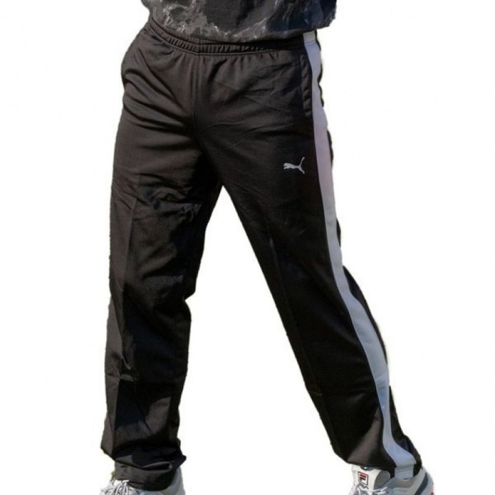 Férfi sportnadrág, Puma, poliészter, fekete, S