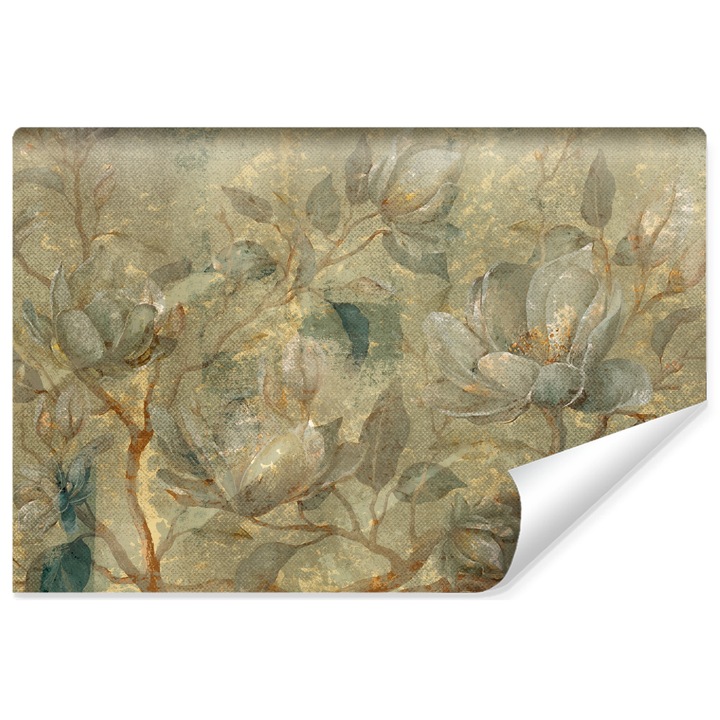 Фототапет абстрактни цветя, череши на клони 400 см х 280 см за хол