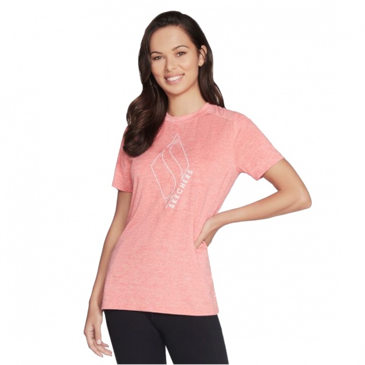 Tricou dama, Skechers Diamond Blissful Tee 13271, Roz
