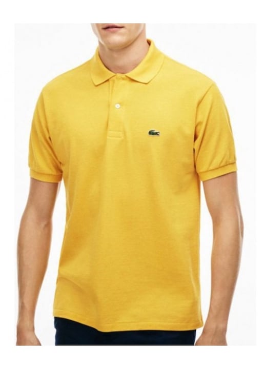 Póló, Lacoste, Pamut, Sárga, S