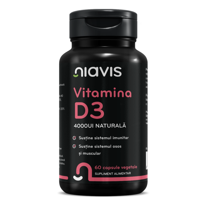Vitamina D3 4000UI Naturala, Niavis, 60 capsule