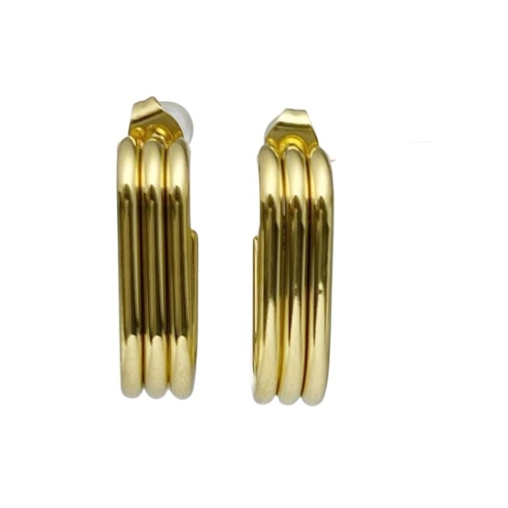 Cercei moderni Incanto, inox placat cu aur 18k