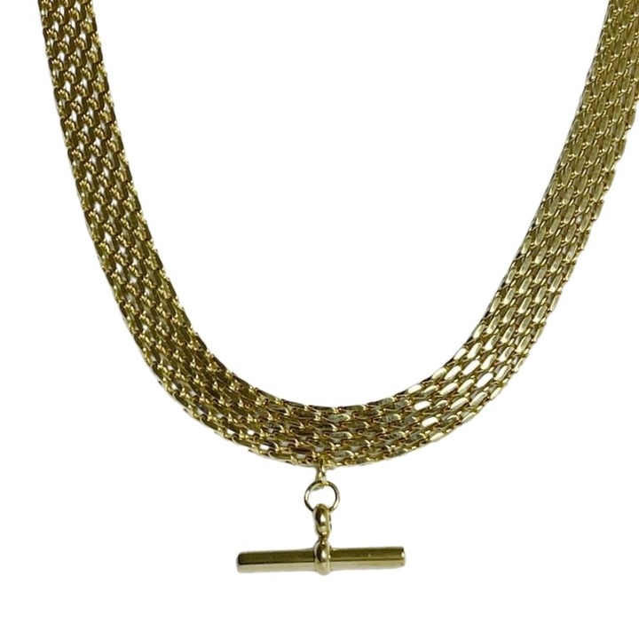 Colier Glimmer, inox placat cu aur 18k, lungime 40 cm