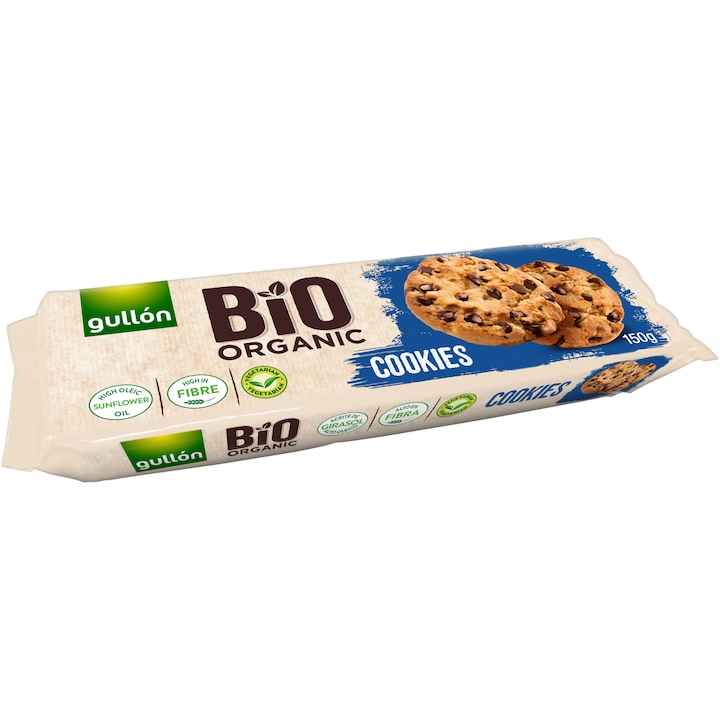 Biscuiti cu chipsuri de ciocolata BIO, Gullon, 150g