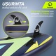 Set placa gonflabila Stand Up PaddleBoard TSUNAMI T08, vasla atasata pentru inot, 320*81*14.5 cm, 14,5kg, cu pompa, kit de reparatii, geanta de transport, Vasla, PVC, Livrare gratuita, Verde/Galben/Albastru