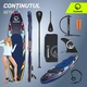 Set placa gonflabila Stand Up PaddleBoard TSUNAMI T08, vasla atasata pentru inot, 320*81*14.5 cm, 14,5kg, cu pompa, kit de reparatii, geanta de transport, Vasla, PVC, Livrare gratuita, Verde/Galben/Albastru