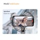 Selfie Stick Stabilizator Er-Tech® cu Trepied pentru iPhone & Samsung, Gimbal 2 Axe cu Lumina LED, Rotatie 360°, Telecomanda Bluetooth, Selfie Stick Inteligent Portabil pentru Vlogging, YouTube, TikTok, Stabilizator Anti-Shake, Pliabil si Extensibil