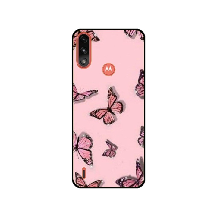 Husa personalizata HQPrint pentru Motorola Moto E7 Power, model Butterfly #7, multicolor, S1D1M0076