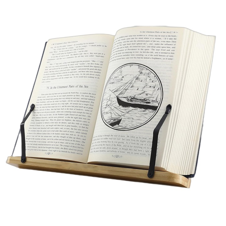 Suport pentru carti, Sundiguer, Bambus, 28 x 20 cm, Maro