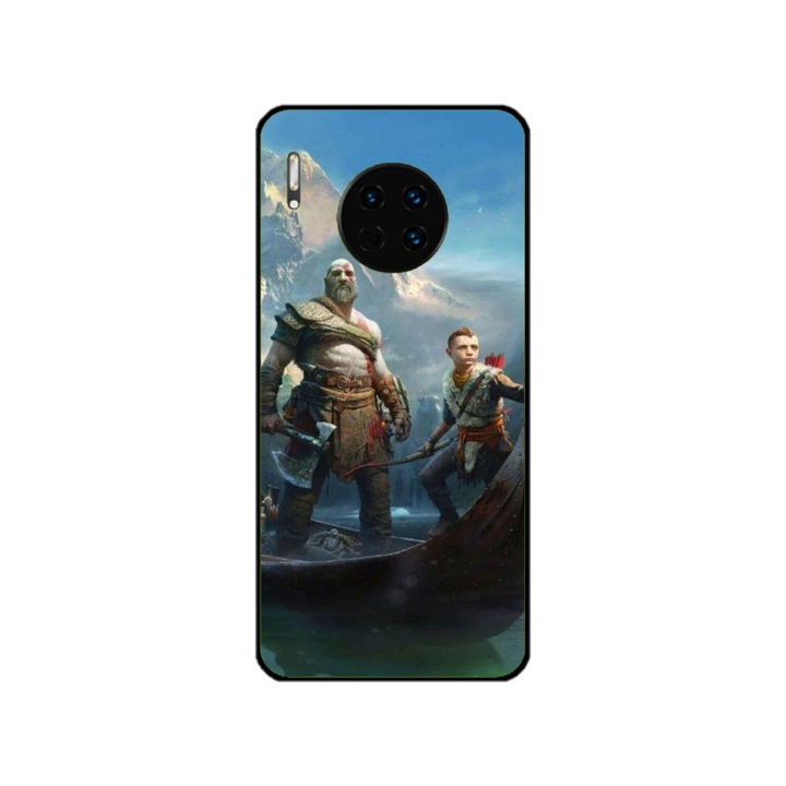 Персонализиран калъф Swim Case за Huawei Mate 30 Pro, модел God of War #1, многоцветен, S1D1M0008