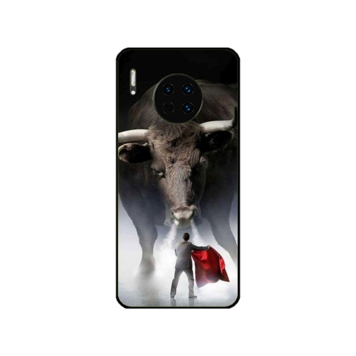 Персонализиран калъф Swim Case за Huawei Mate 30, модел Bull, многоцветен, S1D1M0205