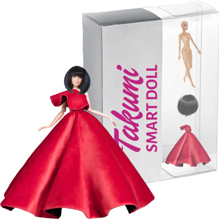 Set papusa, TAKUMI, Rochie, pantofi, peruca, Charlene, 30 cm, +3 ani