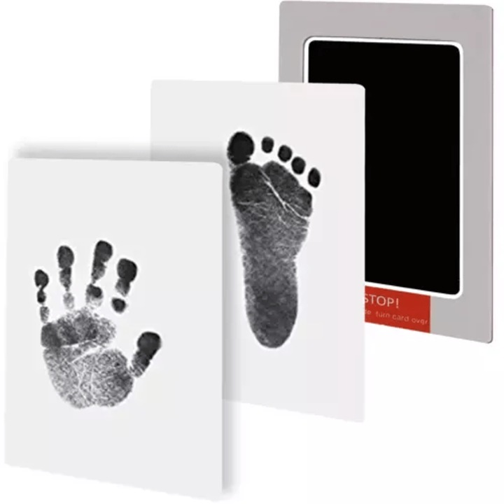 Мастилен отпечатък за бебе, 12х8см, черен цвят