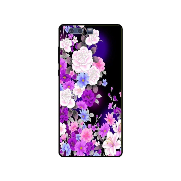 Персонализиран калъф за плуване за Huawei P10 Plus, модел Flowers #3, многоцветен, S1D1M0039