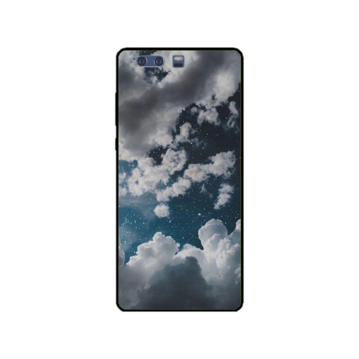 Husa personalizata HQPrint si Folie de Silicon pentru Huawei P10, model Blue Sky, multicolor, S1D1M0023