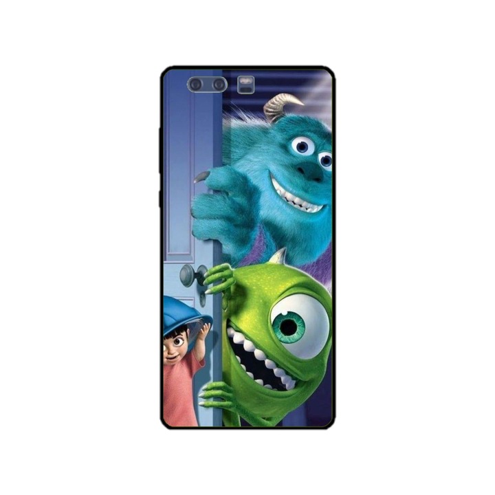 Husa personalizata HQPrint si Folie de Silicon pentru Huawei P10, model Monster INC, multicolor, S1D1M0127