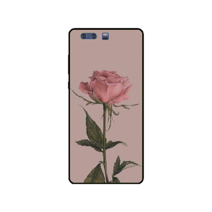 Husa personalizata HQPrint si Folie de Silicon pentru Huawei P10 Plus, model Flowers #8, multicolor, S1D1M0141