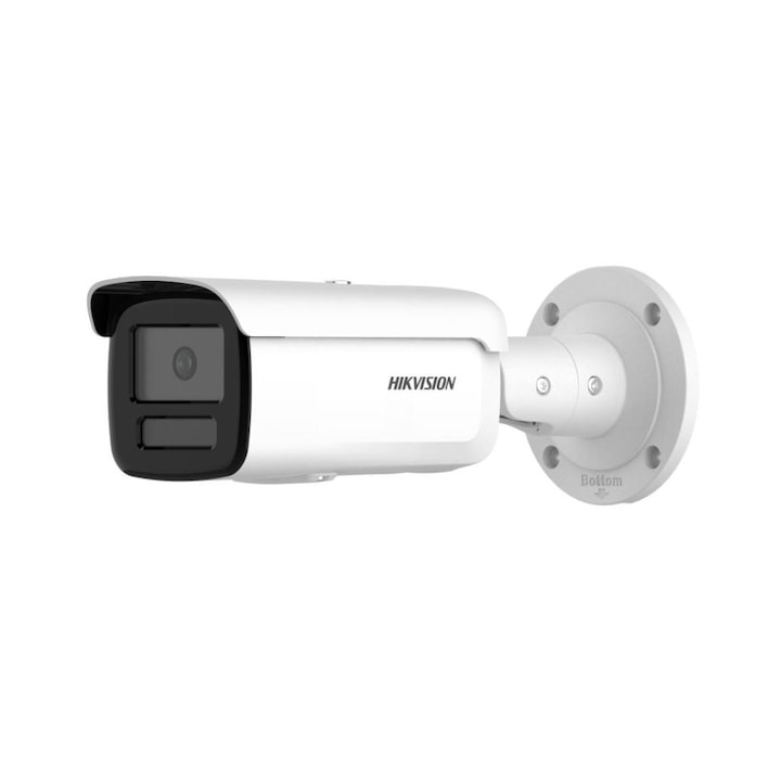 Външна IP камера за наблюдение AcuSense DarkFighter, 4 MP, IR 80 m, PoE, слот за карта, Hikvision DS-2CD2T46G2H-4I(2.8MM)