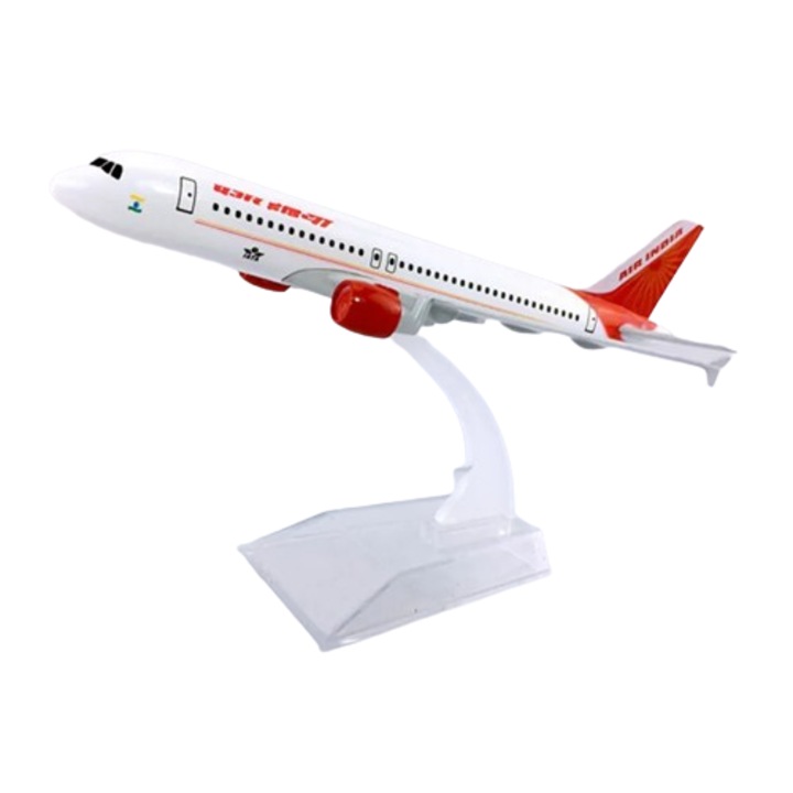 Модел на самолет Airbus A320, метал, Air India 16 см, мащаб 1:400