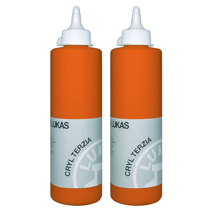 Set 2 x Culori Acrilice Terzia Lukas - Cadmium Orange Hue - 125 ml